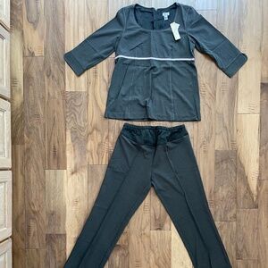 New with Tags Attached Dressy Maternity Blouse and Pants Set